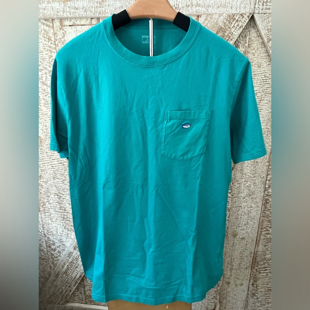 Southern Tide Men’s Teal Crew Neck T-Shirt Pocket size Medium